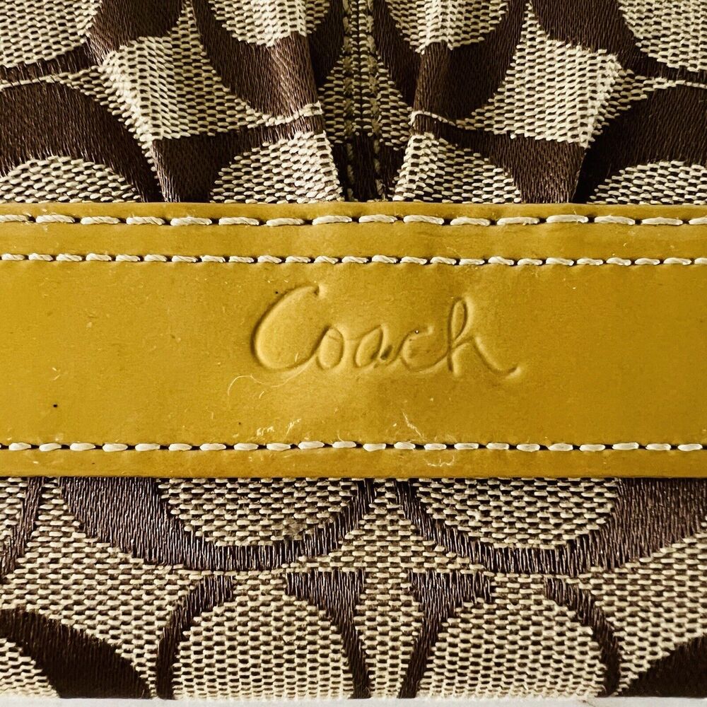 COACH Soho Khaki Putty Signature Canvas Bi-Fold Flap Wallet View 2